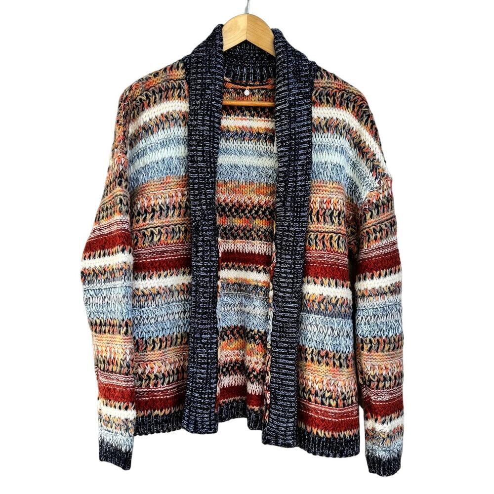 NWT Knitted and Knotted Anthropologie Cardigan Sweater Size M Striped